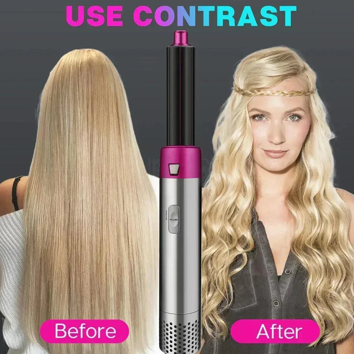 5 In 1 Hair Dryer And Hot Air Comb Brush